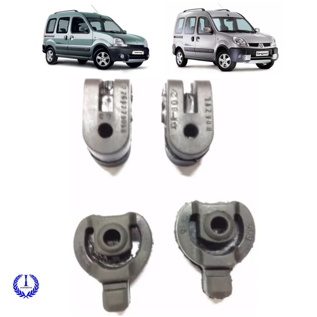 Jogo De Borracha / Coxim Escapamento Renault Kangoo / Megane e Senic ..2007 ( não serve para gran tour )