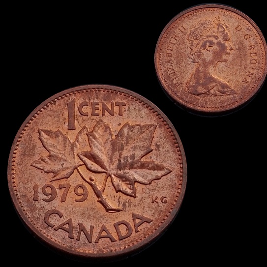 L.: 1514 - Moeda antiga Canadá 1 centavo.