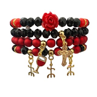 Mix Pulseira Pomba Gira Padilha das Almas Cristal Umbanda