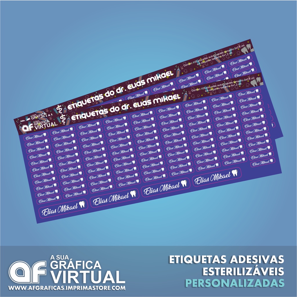 Kit Adesivo Autoclavável Personalizado 104 adesivos - odontologia -medicina - veterinária - cirurgia - podologia em Oferta na Shopee