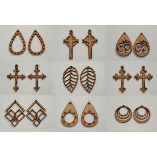 Brincos em MDF para montar 4,5cm o par