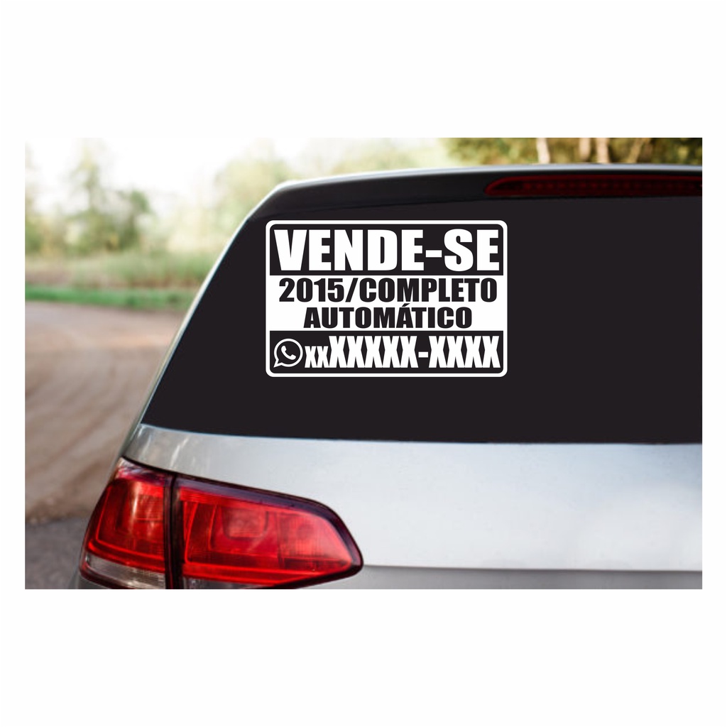 Adesivo Personalizado Vende-se Carro 31x21cm em Oferta na Shopee