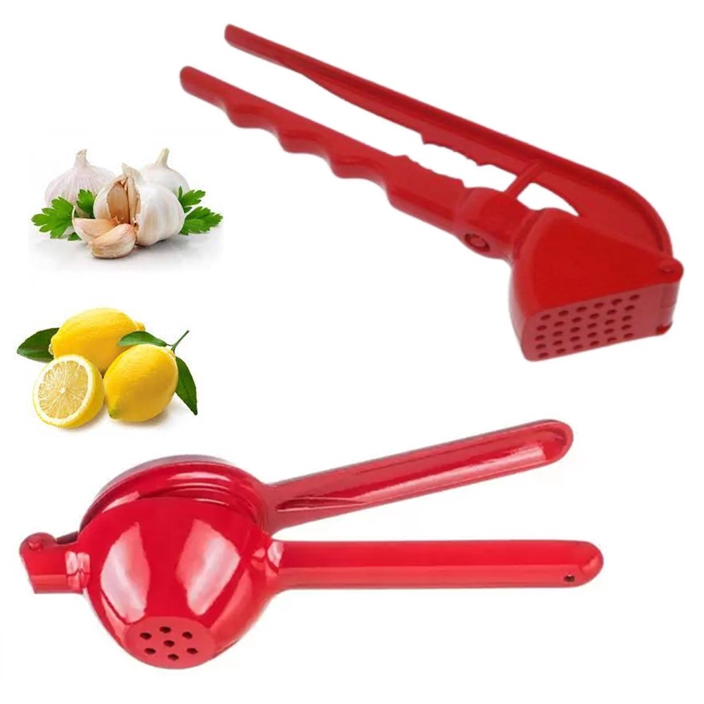 Kit Espremedor De Limão E Alho Alumínio Fundido Color Cozinha em Oferta na Shopee