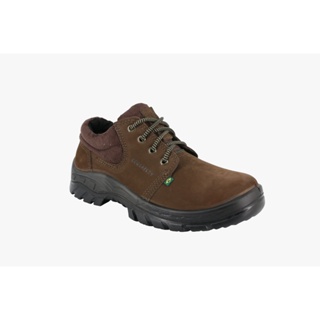 Bota Botina De Segurança Cano Baixo Ecosafety Couro Legitimo em Oferta na Shopee
