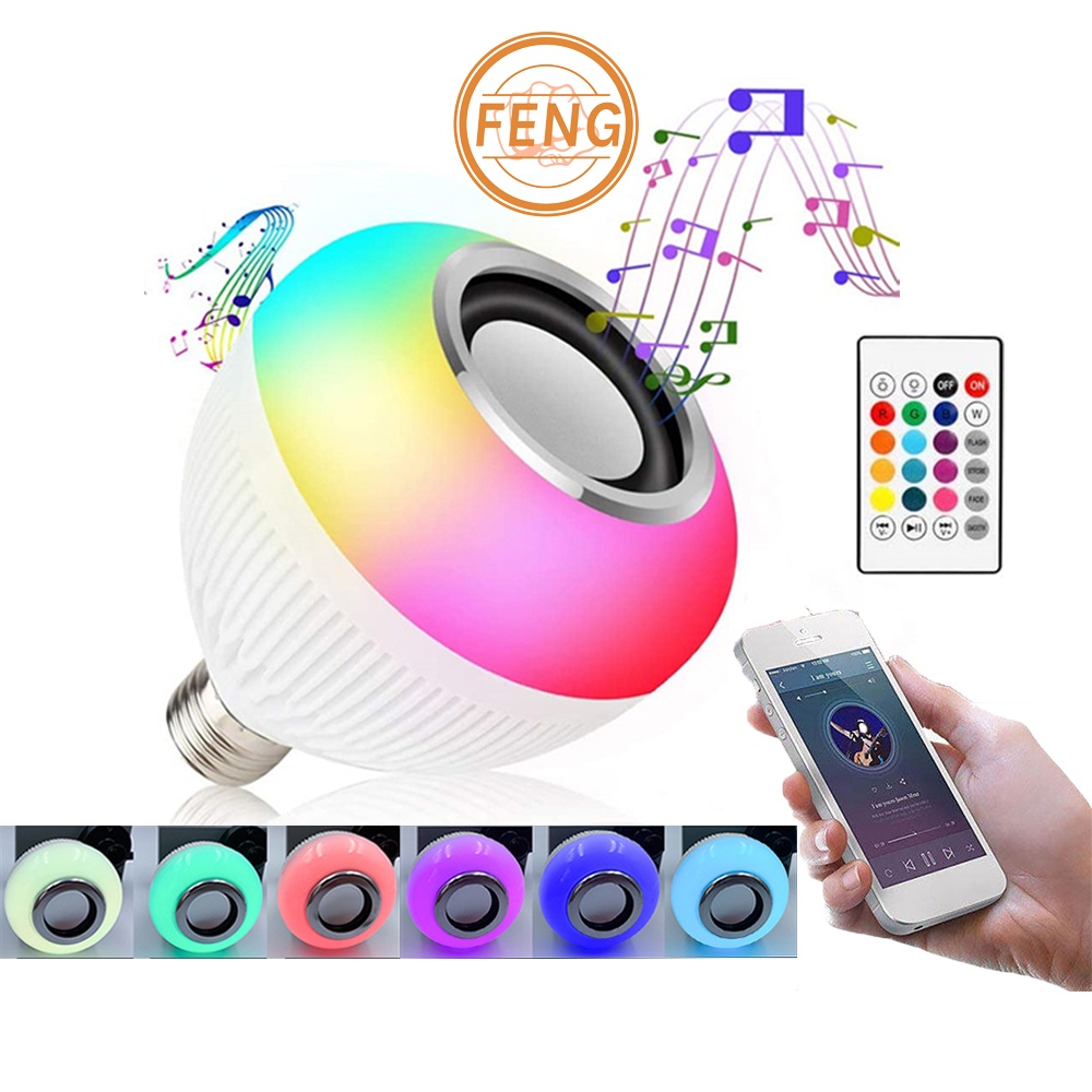 L Mpada Bluetooth De Led Caixa De Som Musica Controle Rgb W Shopee Brasil