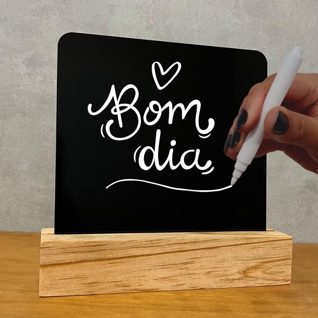 Lousa, quadro de recados de mesa + duas canetas em Oferta na Shopee