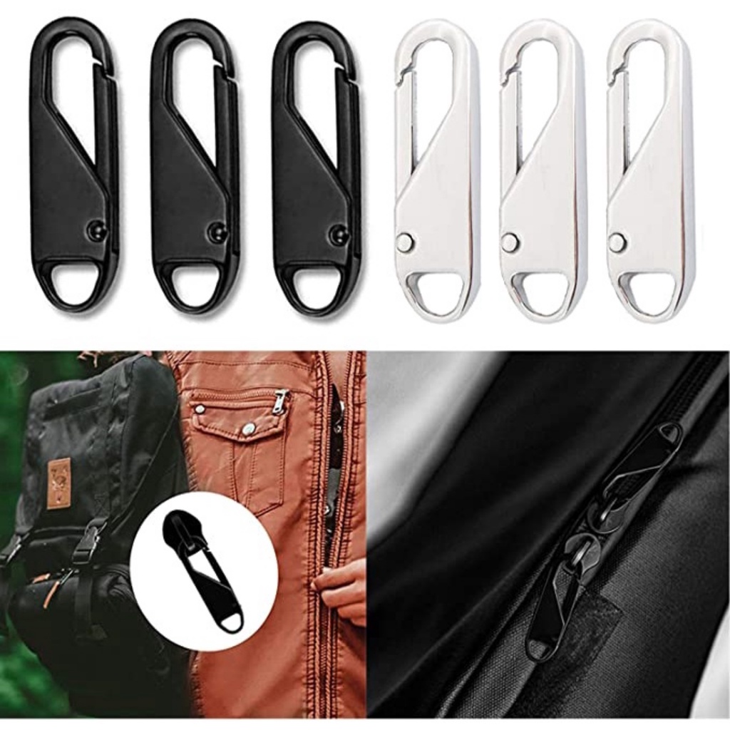 Puxador Zíper Universal de Metal Extrator Destacável Deslizante Reparo Bolsa Mochila