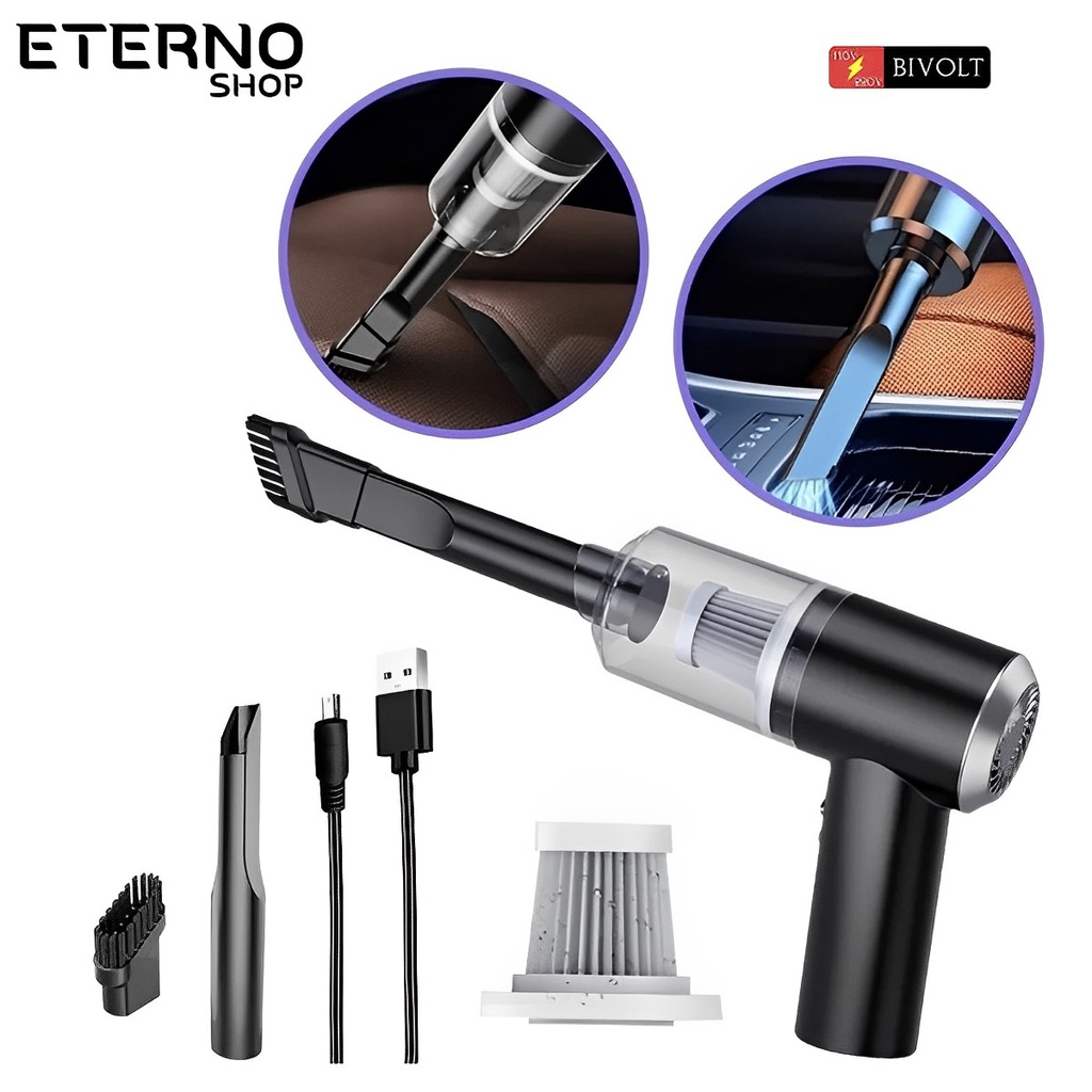 Imagem Mini Aspirador Pó Usb 3 Em 1 Portátil Para Carro Casa Limpeza Doméstica Multifuncional Recarregável