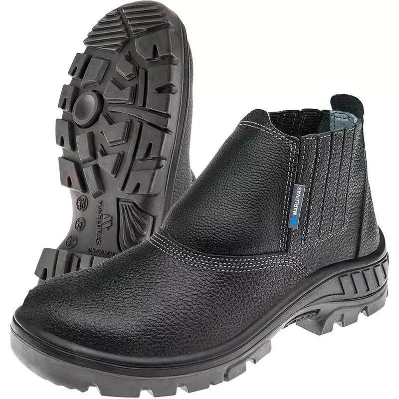 Bota Botina De Segurança Com Bico De Aço Solado Pu Marluvas em Oferta na Shopee