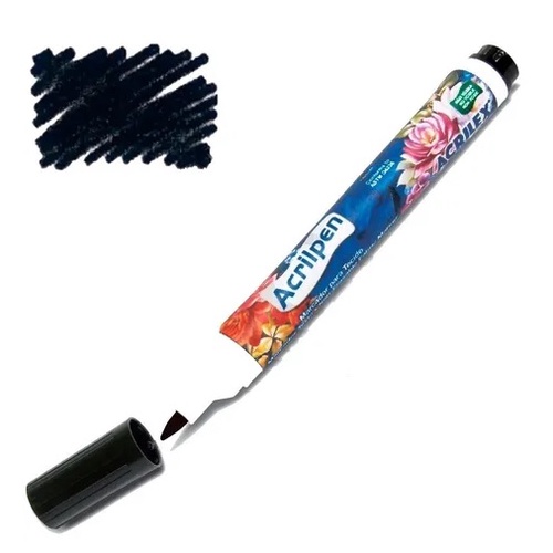 Caneta Para Tecido Acrilex Acrilpen Preto 520 A Melhor em Oferta na Shopee