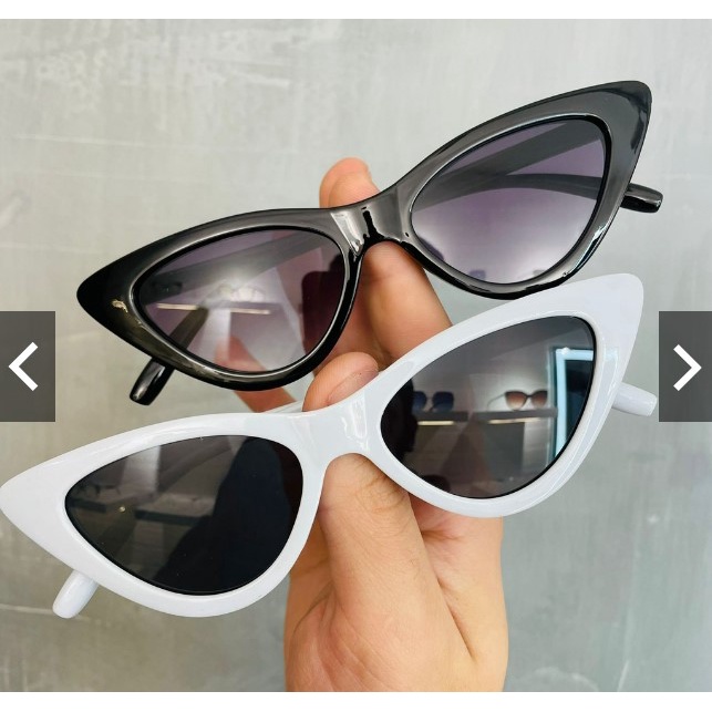 Kit 2 óculos de sol feminino gatinho retrô vintage branco preto vermelho oncinha em Oferta na Shopee