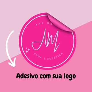 100/200 Adesivos Etiquetas redonda personalizada com sua logo em Oferta na Shopee
