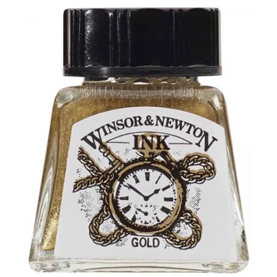 Vidro de Tinta Winsor & Newton P/ Desenho 14ml – Ouro Gold em Oferta na Shopee