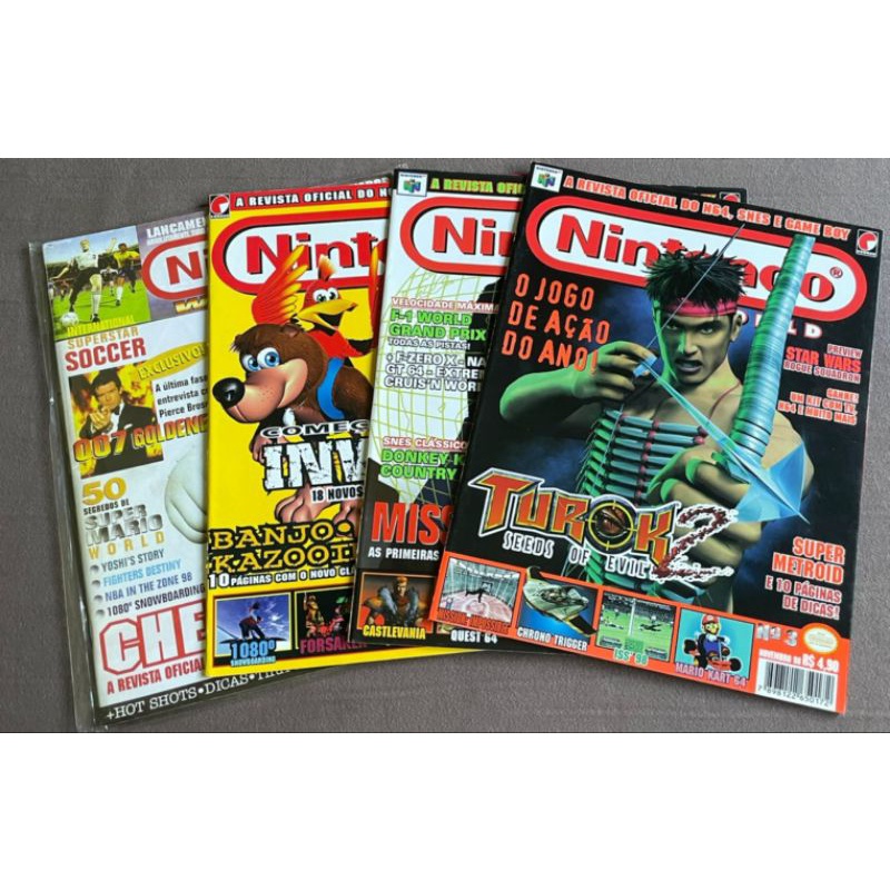 Revistas de Games Nintendo World para Colecionar