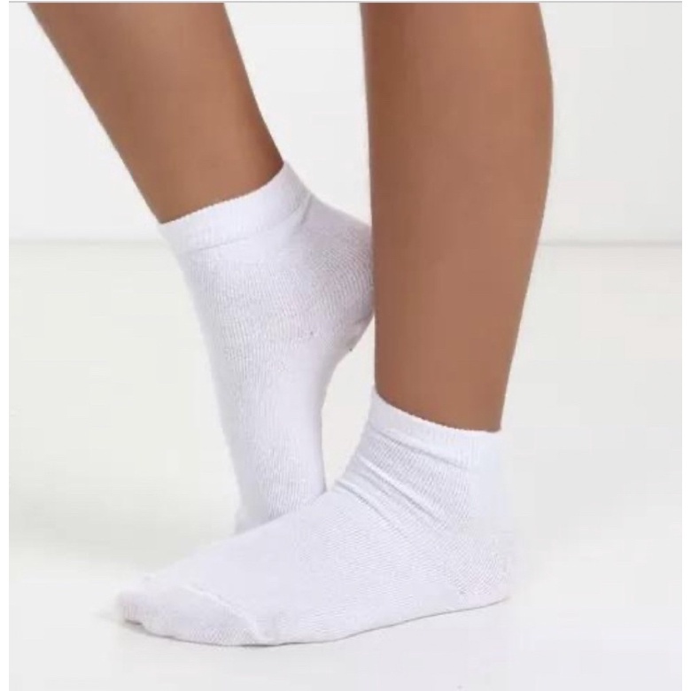 Meia Colegial Escola Kit 3 Pares Meia Branca Crianças Kids Infantil Cano Curto e Médio