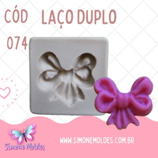 Molde de Silicone - laço duplo Cód 074 em Oferta na Shopee