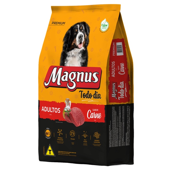 Ração Magnus Todo Dia Cão Adulto Porte Médio e Grande Carne 10,1 kg · foto 2