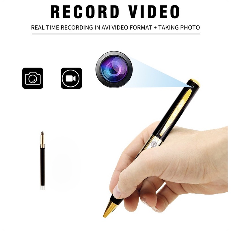 Caneta câmera espia completa hd 1080p câmera portátil sem fio micro digital filmadora gravador de vídeo ação cam um botão registro rápido