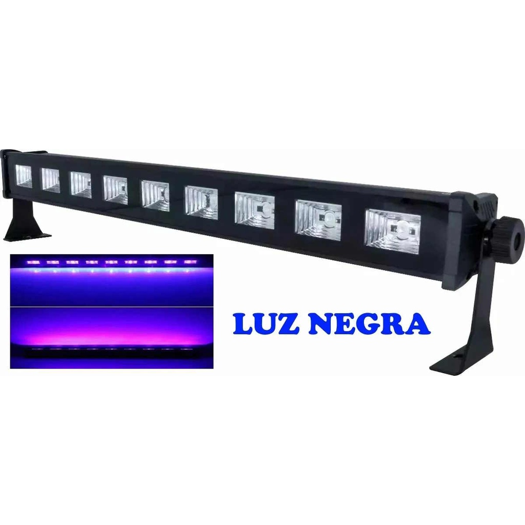 Ribalta Refletor  Luz de led Negra uv 50cm Efeito 9 Leds Iluminação luatek