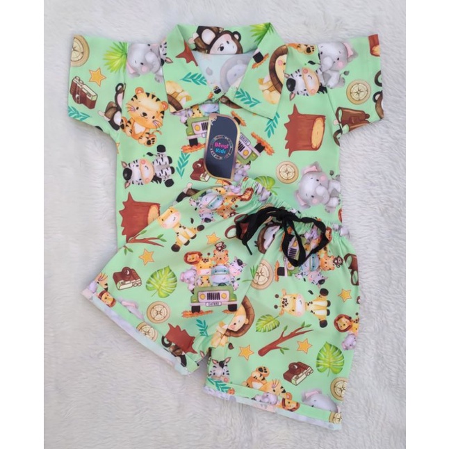 SAFÁRI FUNDO VERDE MAURICINHO FESTA em Oferta na Shopee