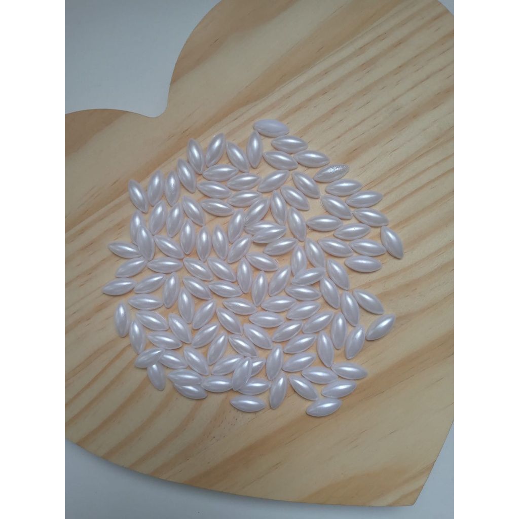 meia pérola navete 7x15mm pct c/20gr
