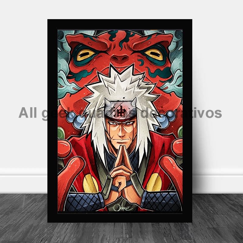 Quadro Decorativo Naruto e Sasuke Animes c/ Moldura e Vidro