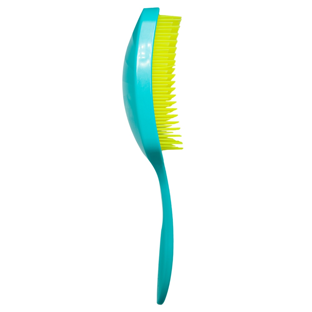 Escova De Cabelo Profissional Modelo Raquete Linha Free Flex Verde/Amarelo · foto 2