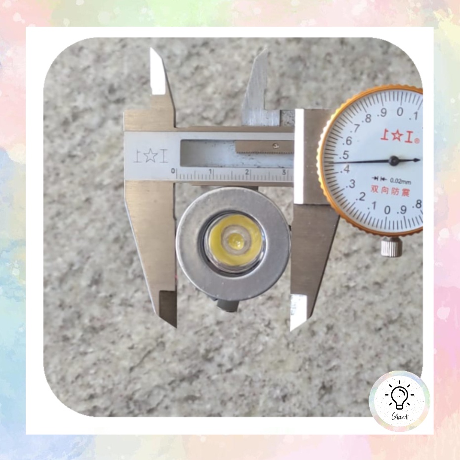 KIT 5UN - Mini Spot Led 1w Redondo Acabamento Prateado Bivolt Embutir Teto de Gesso / Forro Móveis Nicho Marcenaria