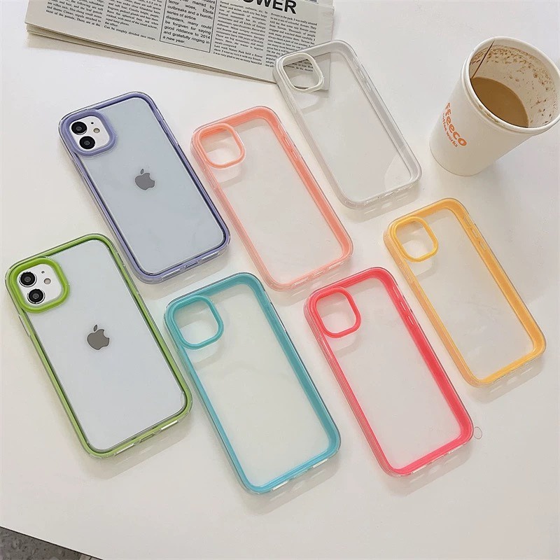 Capinha Transparente 3 em 1 Iphone 7Plus/8Plus/XR/11/11Pro Max/12/12Pro/12Pro Max/13/13Pro/13 Pro Max Capa Silicone