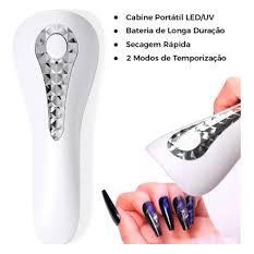 Cabine Portátil 5w Q3 touch temporizada cabine Led/uv forninho
