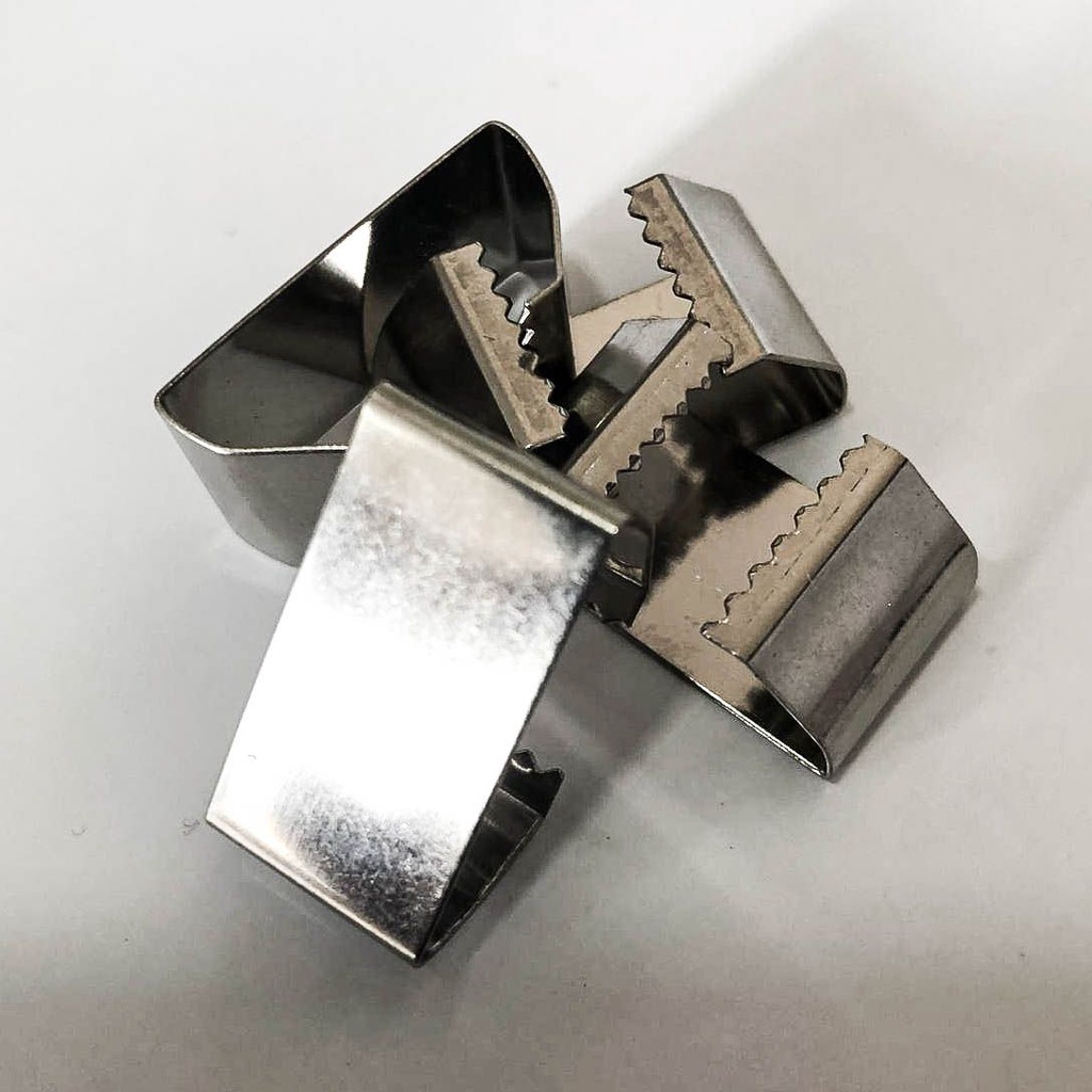 100 Chapinhas Dentada Garra Para Cordão De 25mm Fixador — imagem 2 de 2