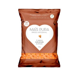 Pipoca Artesanal Sabor Caramelo E Flor De Sal Mais Pura 100 G