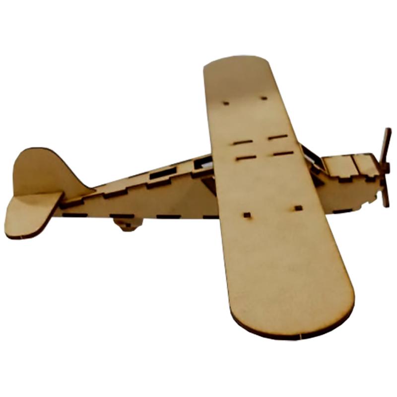 Quebra-cabeça 3d Miniatura Avião Monomotor Em Mdf Arte