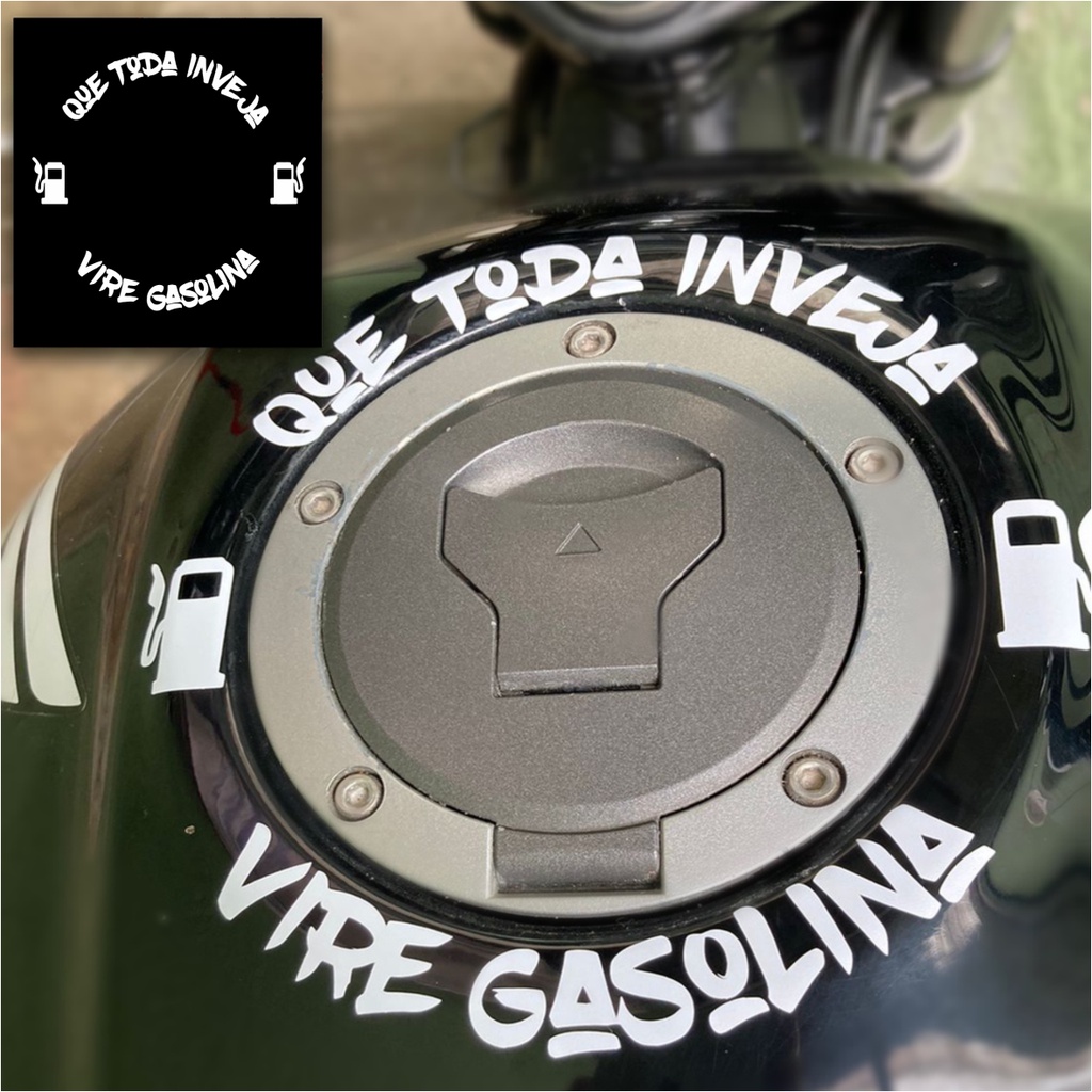 Adesivo Tampa de Combustível Moto Que Toda Inveja Vire Gasolina em Oferta na Shopee