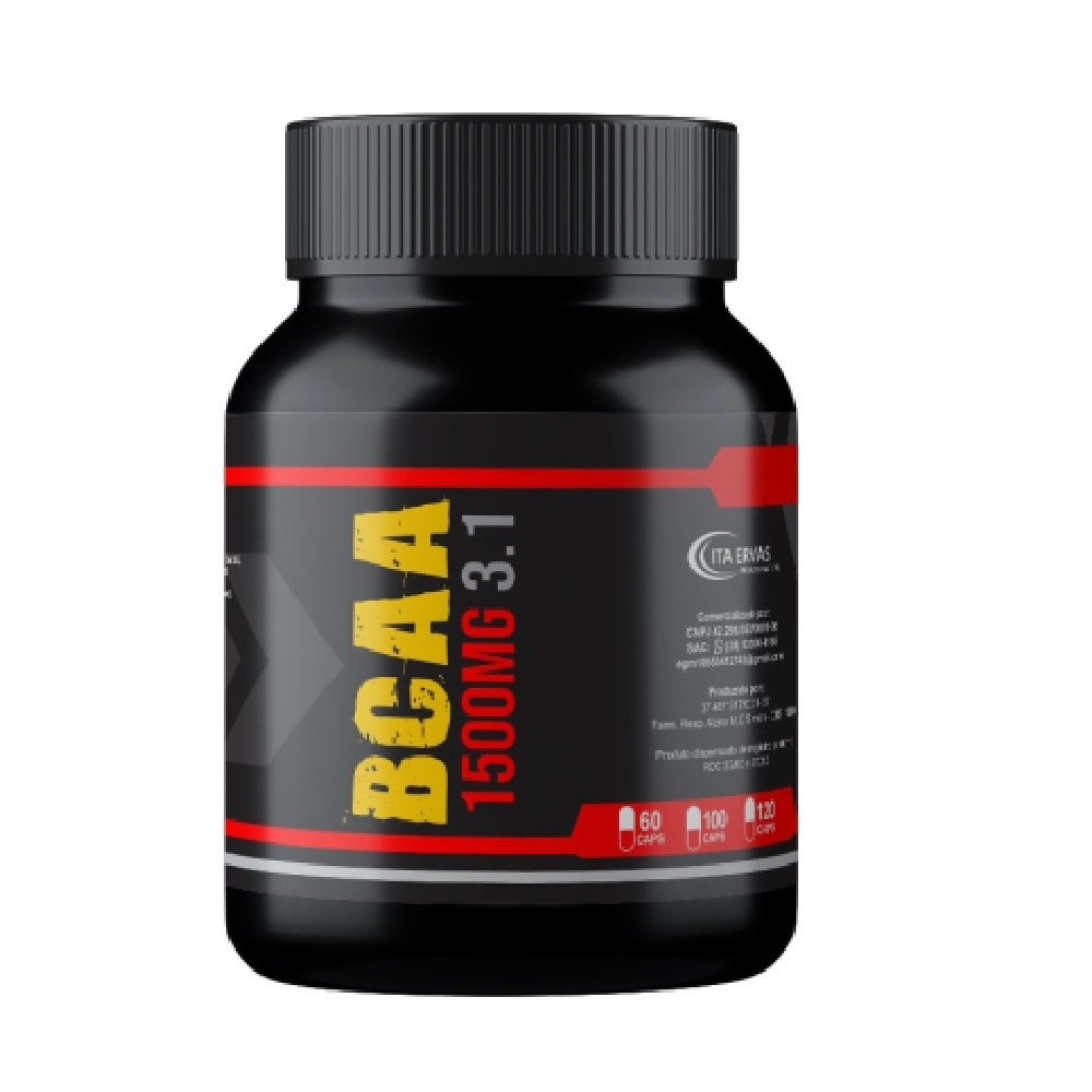 BCAA 3:1 PREMIUM 1500MG 60 CÁPS - RECUPERAÇÃO MUSCULAR Itaervas - Envio no Mesmo Dia