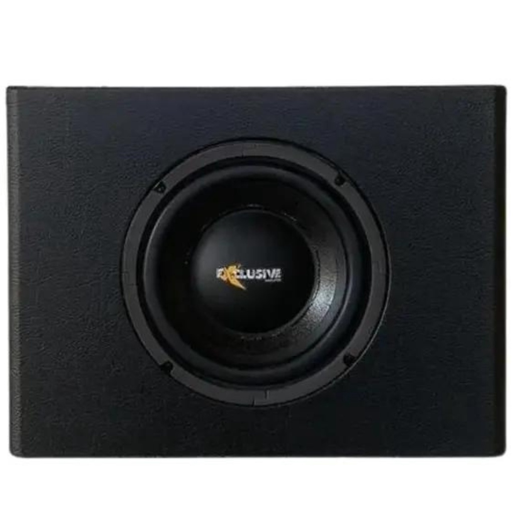 Caixa de Som Automotivo Amplificada Slim 8 Polegadas Dutada Pick Up Hilux Exclusive 200W
