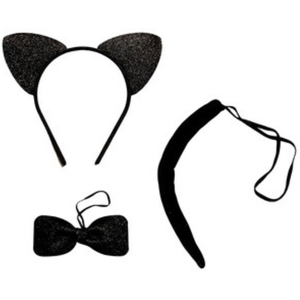 Kit Fantasia Acessório Festa Enfeite Carnaval Gatinha