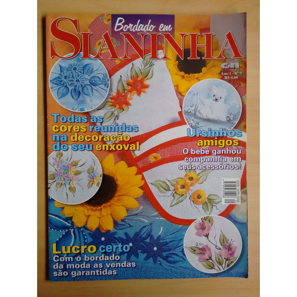 Revista Bordado Em Sianinha 9 Enxoval Decoração Toalhas 462w