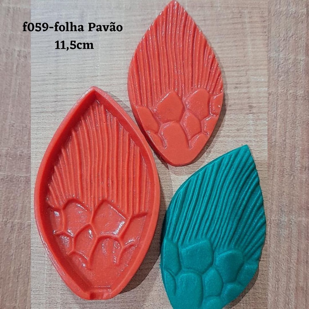 FRISADOR DE EVA  FOLHA PAVÃO - Molde de Resina