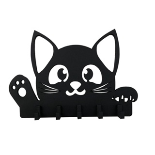 Porta Chaves Pet Dog Bulldog Frances ou Gatinho Gato 5 Ganchos MDF Preto em Oferta na Shopee