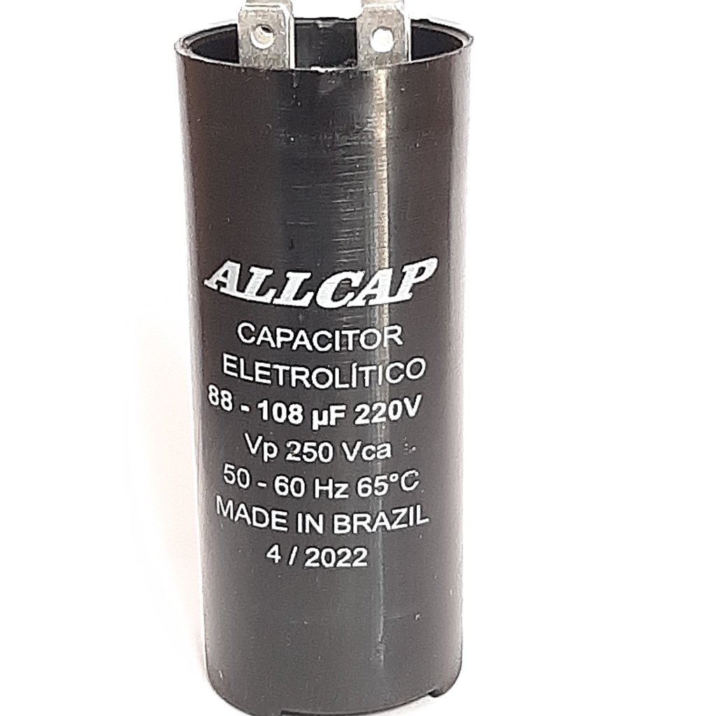Capacitor Partida 88-108uf 220vac Destrava Motor Geladeira
