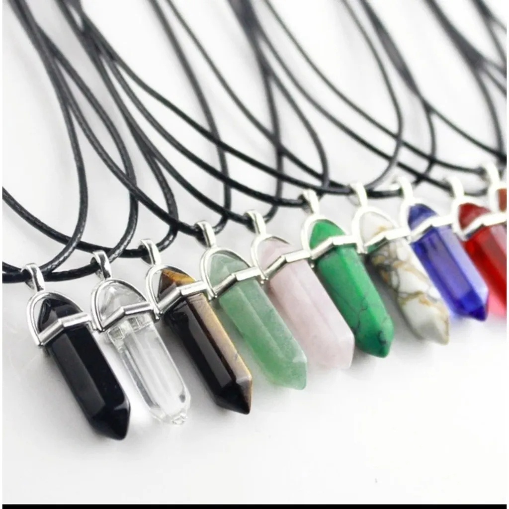 Colar Hippie de Pedras Pendulo - Varias Modelos em Oferta na Shopee