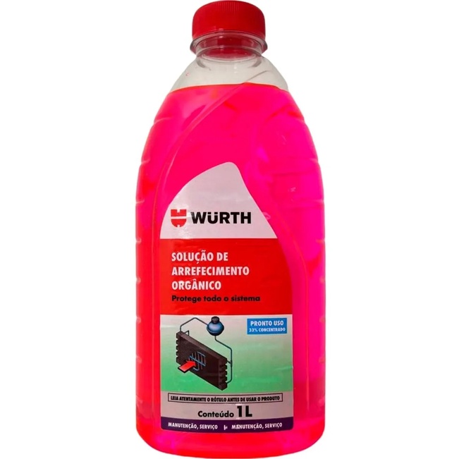 Aditivo Radiador Monoetilenoglicol Arrefecimento 33% 1l Wurth em Oferta na Shopee