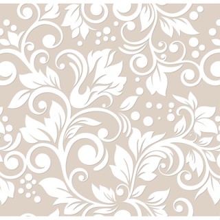 Papel De Parede Adesivo Lavável sala Provençal Floral Arabesco 12m