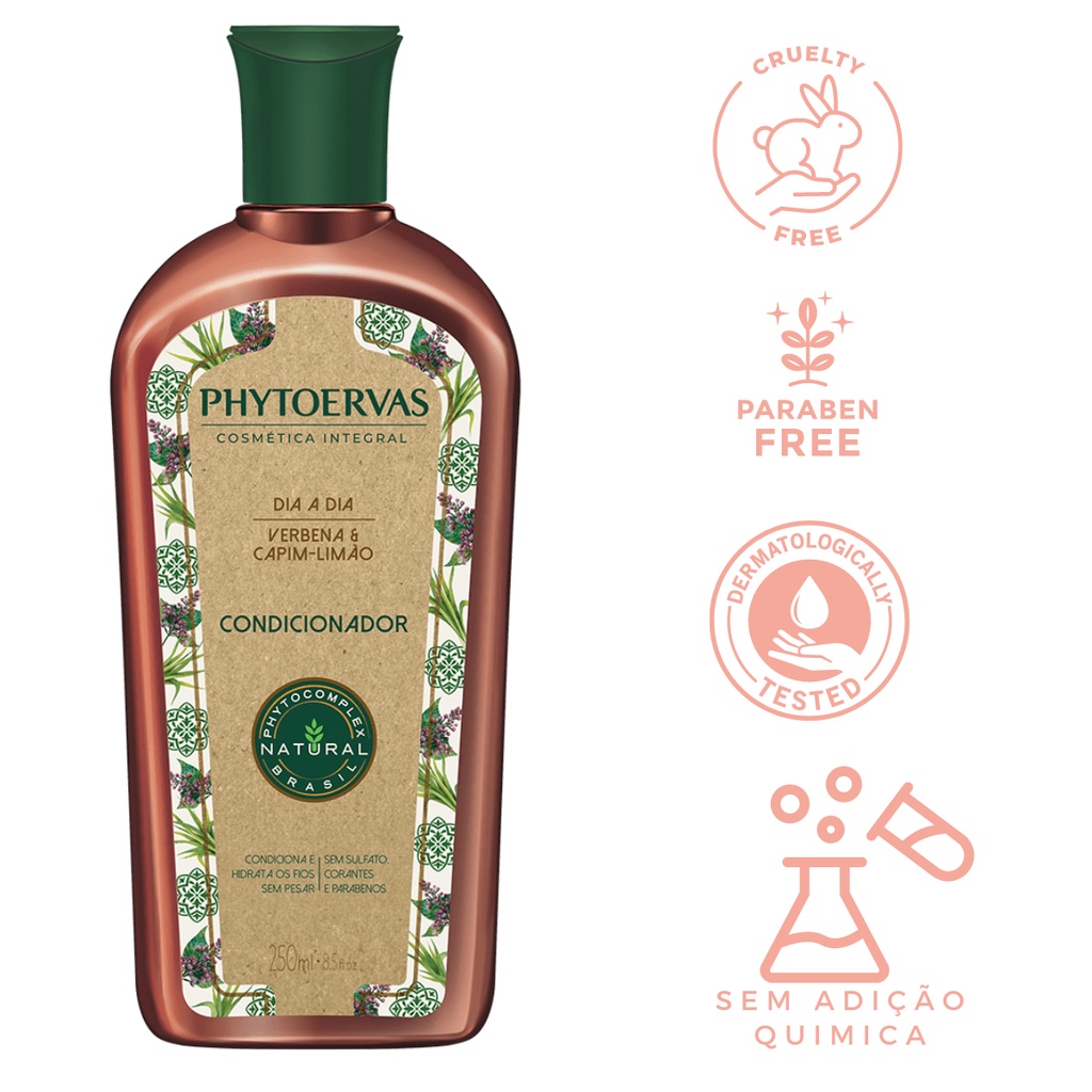 Condicionador Dia a Dia Verbena e Capim-limão Phytoervas 250ml