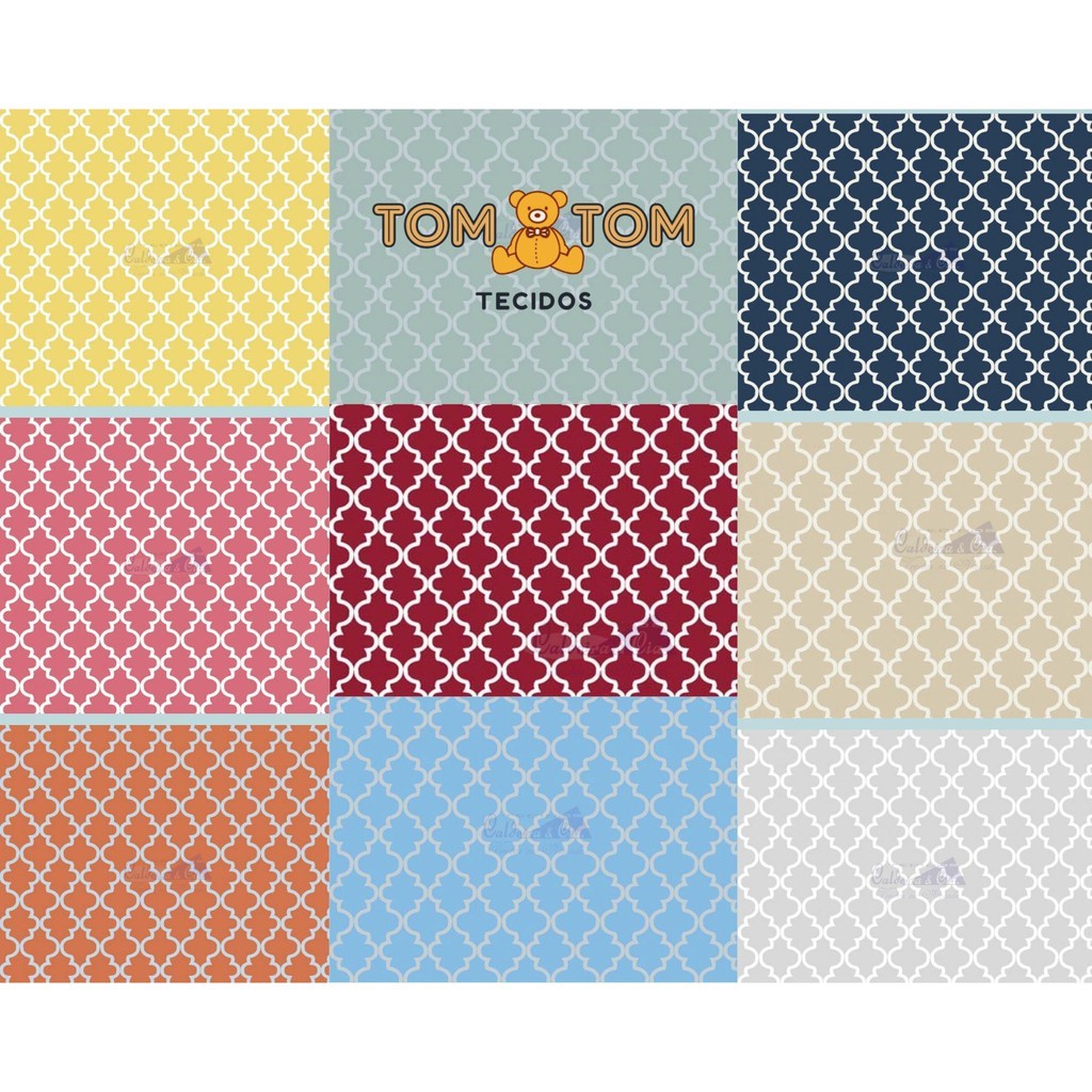 Estampado ANA Tecido Caldeira TRICOLINE 100% ALGODÃO 0,50 cm x 1,50 cm ana