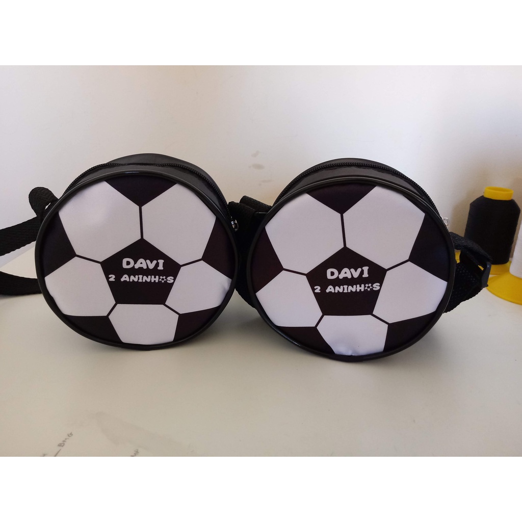 kit 25 Bolsinhas redonda personalizada tema futebol lembrancinhas de aniversario infantil bolsinha personalizada