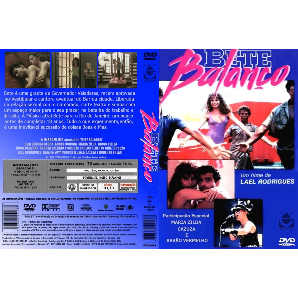 Bete Balanço (1984) Débora Bloch Remasterizado Hd Dvd