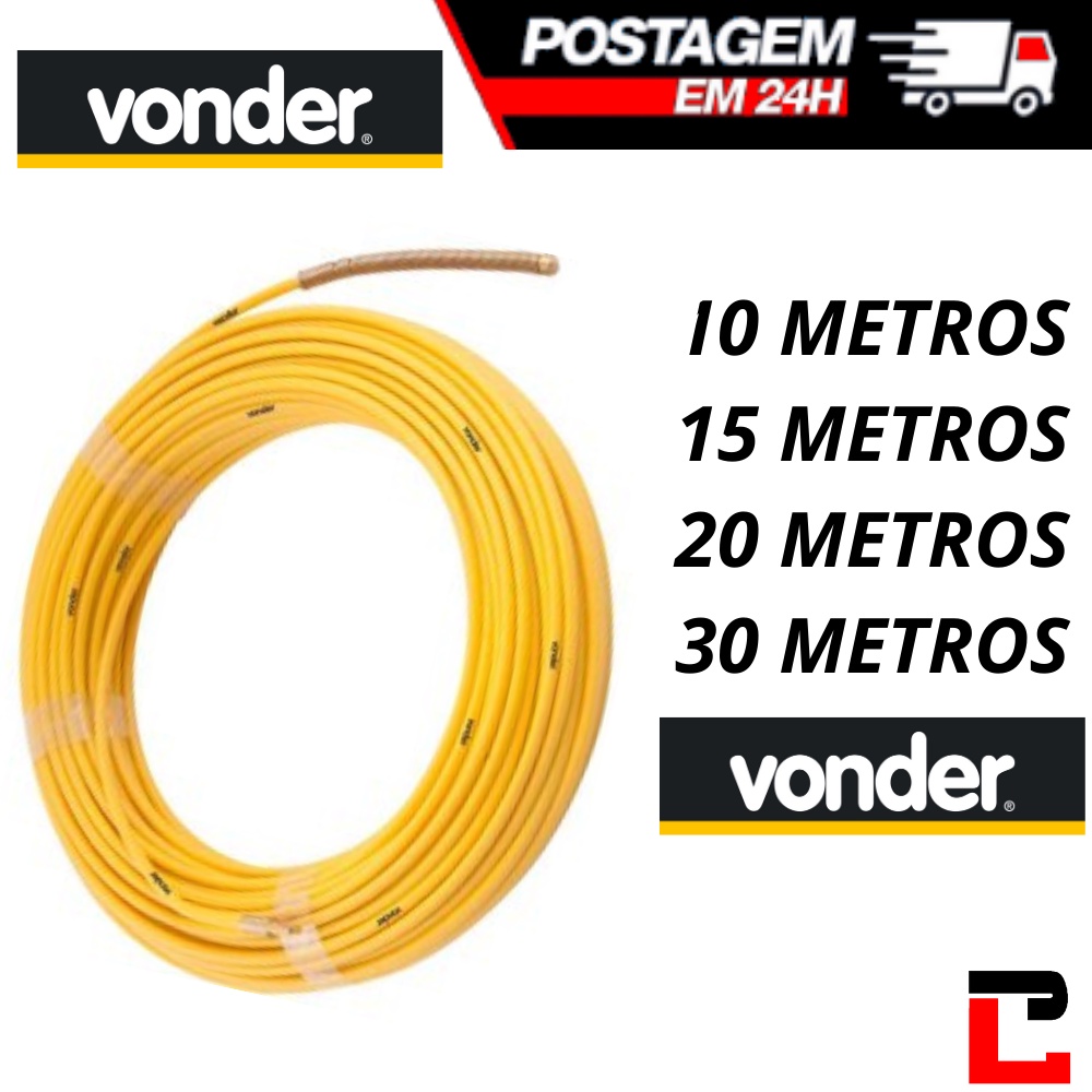 Guia Passa Fio Vonder 10m 15m 20m 30m c/ Alma de Aço