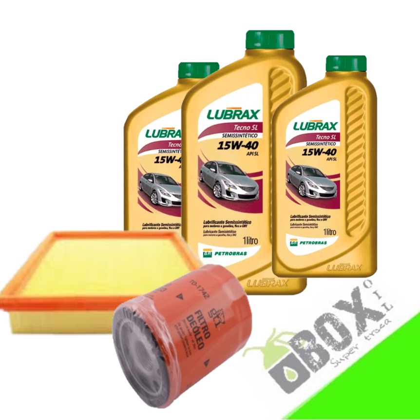 Kit Troca Óleo + Filtros Palio Siena Strada 1.0 1.3 1.4 Fire 15W40 LUBRAX — imagem 2 de 2